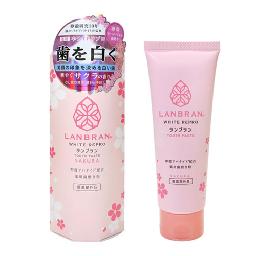 약용 란브란(LANBRAN) 화이트 리프로 100g 사쿠라 화이트닝 치약  