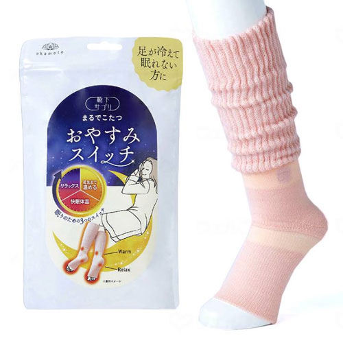 양말서플리 코타츠 굿나잇스위치 양말 핑크 22-25cm 214011 오카모토