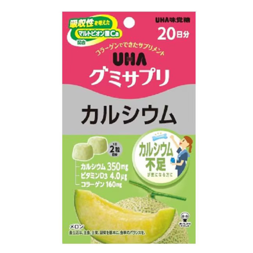 UHA 구미서플리 칼슘 40정 (20일분) 메론맛