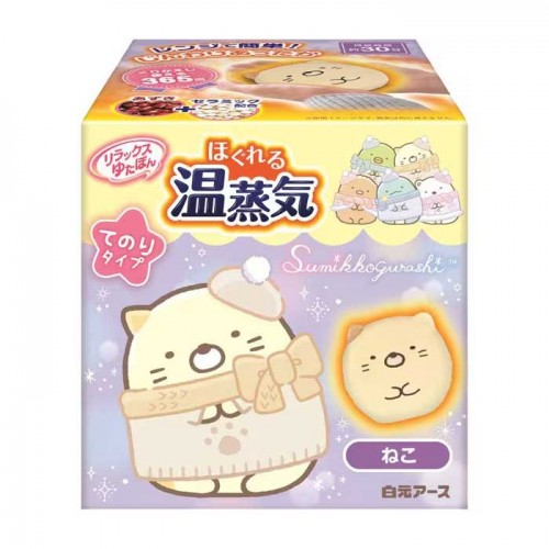 유탄포 유타폰 릴랙스 유타폰 손바닥용 스밋코구라시 고양이 1개 핫팩 핸드워머 핫팩 따뜻함 30분 지속 365회 사용 가능