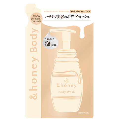 앤드하니 멜로우 에어리 폼 바디워시 리필 440ml 화이트티 허니 향