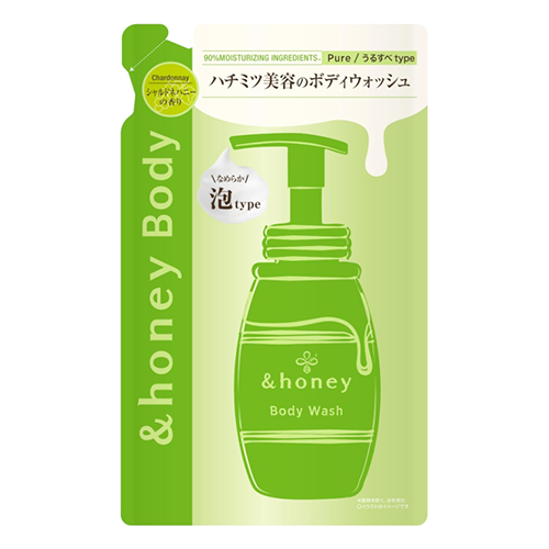 앤드하니 퓨어 모이스트 폼 바디워시 리필 440ml 샤르도네 허니 향 