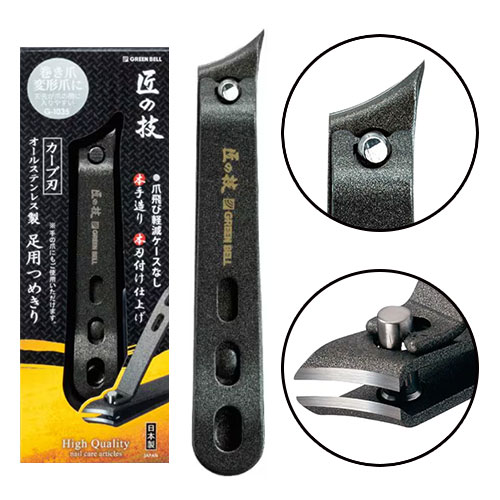 그린벨 다쿠미노와자 올스테인리스 발톱용 손톱깎이 커브형 G-1035