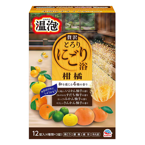 온포(ONPO) 호화 촉촉 탁욕 시트러스 12정입 입욕제 [의약부외품]