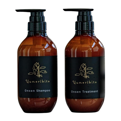 유모리비토 온천수 오가닉 아미노산 샴푸 & 컨디셔너 세트 500ml