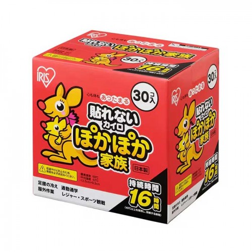 아이리스 오야마(IRIS OHYAMA) 일회용 핫팩 포카포카 가족 레귤러 사이즈 붙이지 않는 타입 30개입