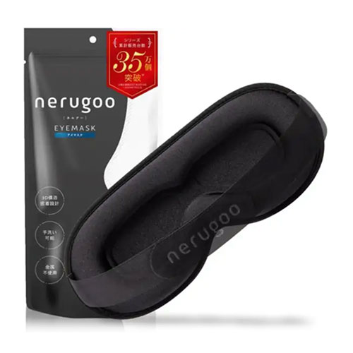 nerugoo(네루구) 수면용 차광 아이마스크 3D 입체 아이돔 구조 차광율 99.99%  블랙