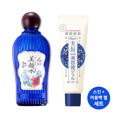 메이쇼쿠 미가오 여드름 케어 약용 약용 화장수 160mL + 미가오 약용 미백 미용액 젤 45g 세트 (의약부외품)