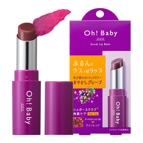 하우스오브로제 오!베이비 스크럽 립밤  GP 4g 그레이프 향 설탕 스크럽 