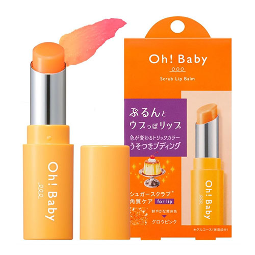 하우스오브로제 오!베이비 스크럽 립밤 PD 4g 푸딩의 향기 설탕 스크럽 