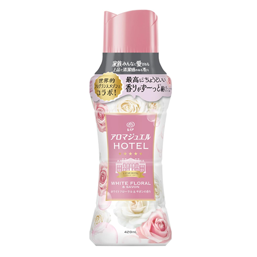레노아 아로마 주얼 HOTEL 세탁 향기 비즈 화이트 플로럴 & 사봉 향 본품 420mL