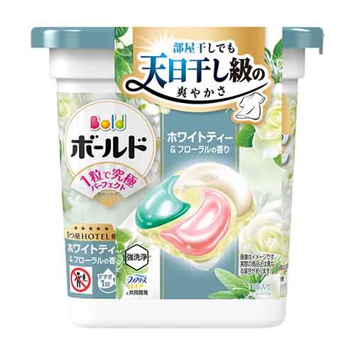 보르도 젤 볼 4in1 흰색 마음이 설레는 화이트 티 & 플로럴 향 캡슐세제 11개입 P&G