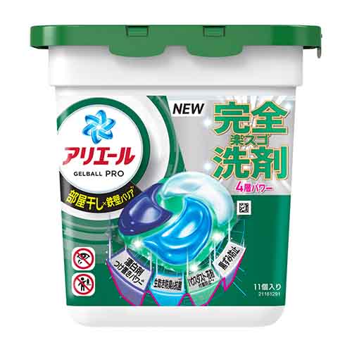 P&G 아리엘 젤 볼 녹색 프로 실내건조용 캡슐세제 11개입