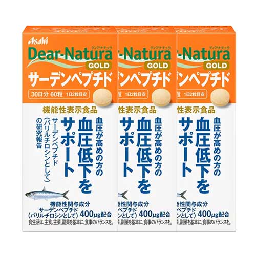 디어내츄라 사딘펩타이드 60정 (30일분) X3개세트 아사히 정어리 펩타이드