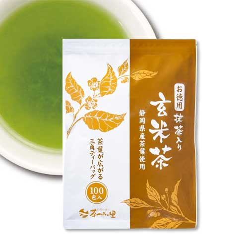 차츠미노사토 대용량 말차들어간 현미녹차 2.5gx100개입 삼각티백 시즈오카산 녹차