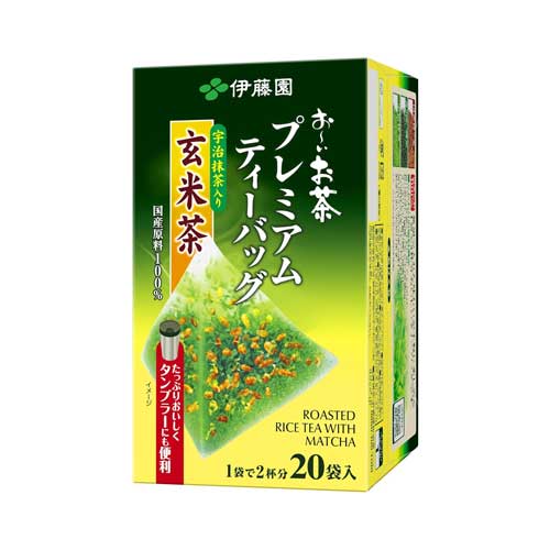 이토엔 오~이오차 프리미엄 우지 말차 함유 현미차 티백 2.3g × 20포