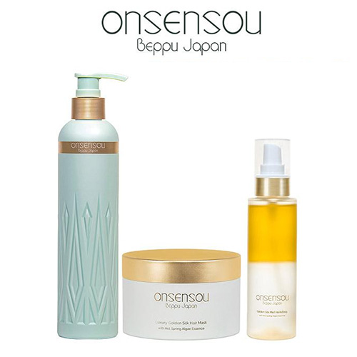 ONSENSOU 온센소우 온천조 리페어 시리즈 골든 실크 3종 세트 (샴푸 +마스크 +미스트)