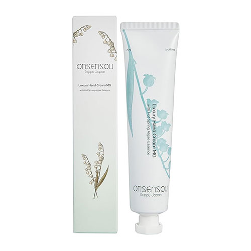 ONSENSOU 온천 유래 성분 함유 럭셔리 핸드크림 프루티 그린 플로럴 향(MG) 70g