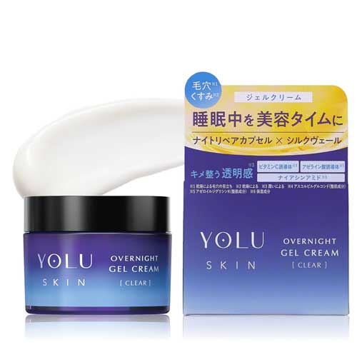 YOLU 요루 스킨 오버나이트 젤 크림 클리어 45g 파랑