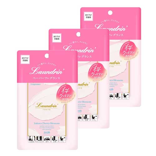 란도린  Laundrin 페이퍼 프래그런스 사쿠라 체리 블라썸 2026 (1매) 3개