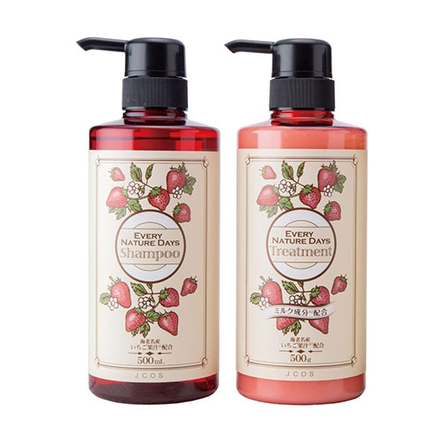 코메카 하다  일본 딸기 샴푸 & 트리트먼트 세트 500mL