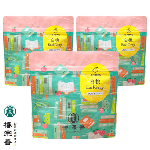 일본 츠바키소젠 백도 얼그레이 화이트피치 홍차3g 1종 3개입