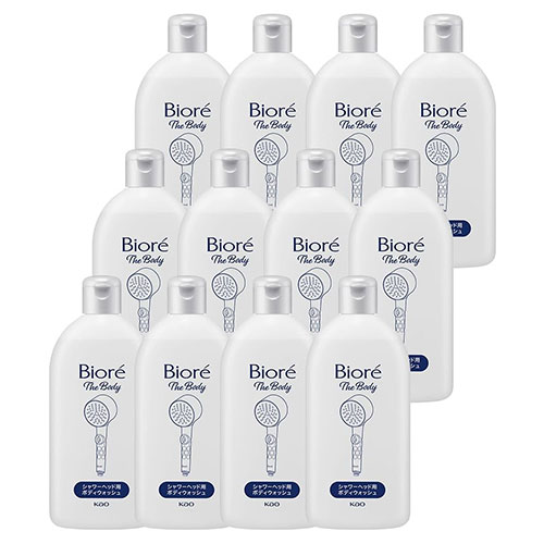 비오레 더 바디 거품으로 나오는 샤워헤드 전용 바디워시 리필 300mL × 12개 세트