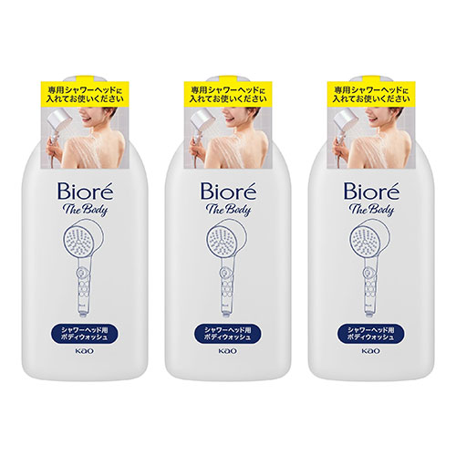 비오레 더 바디 거품으로 나오는 샤워헤드 전용 바디워시 리필 300mL × 3개 세트