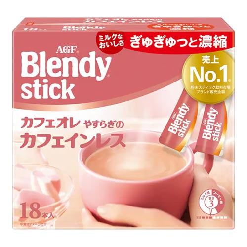 AGF 블랜디 Blendy 브렌디R 스틱 카페오레 디카페인 릴렉스 18개입