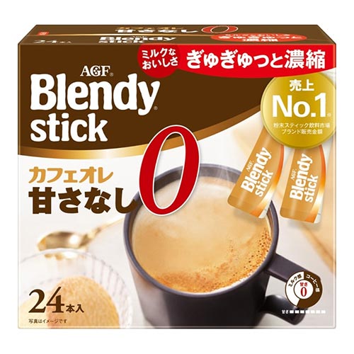 AGF 블랜디 Blendy 브렌디R 스틱 카페오레 무가당 24개입