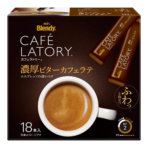 AGF 블랜디 Blendy 브렌디R 카페라토리R  스틱 농후 비터 카페라테 18개입
