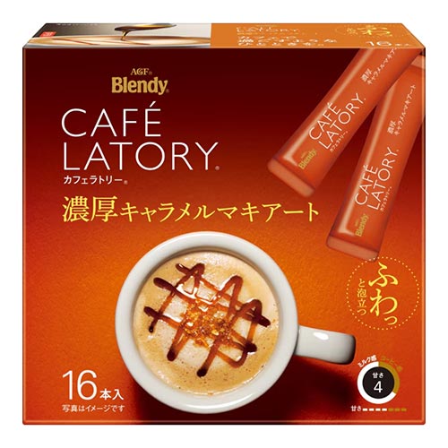 AGF 블랜디 Blendy 브렌디R 카페라토리R  스틱 농후 캐러멜 마키아토 16개입