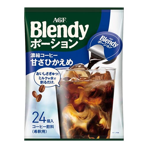 AGF 블랜디 Blendy 포션 농축 커피 저당(단맛 절제) 24개입