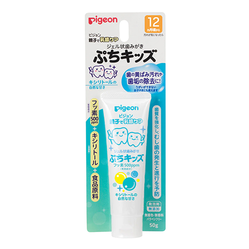 피죤 (Pigeon) 젤 타입 어린이 치약 푸치키즈 50g (12개월) 자일리톨의 자연스러운 단맛