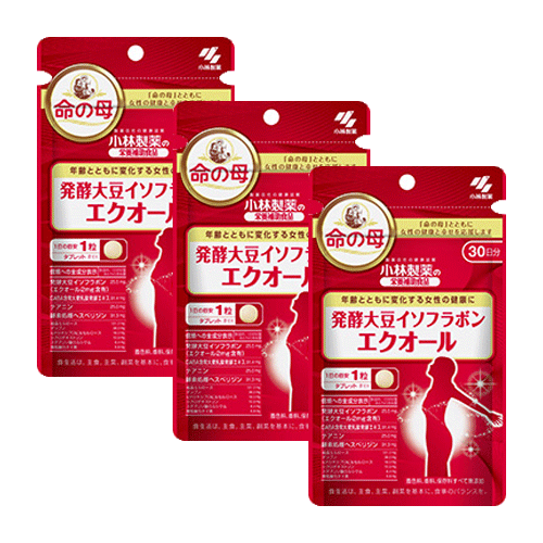 이노치노하하 발효대두 이소플라본 에쿠올 30정 (한달분) x 3개 세트