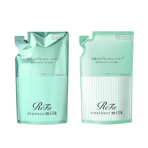 ReFa 리파 밀크 프로틴 샴푸 로얄 & 리파 밀크 프로틴 트리트먼트 스트레이트 세트 430mL 리필용