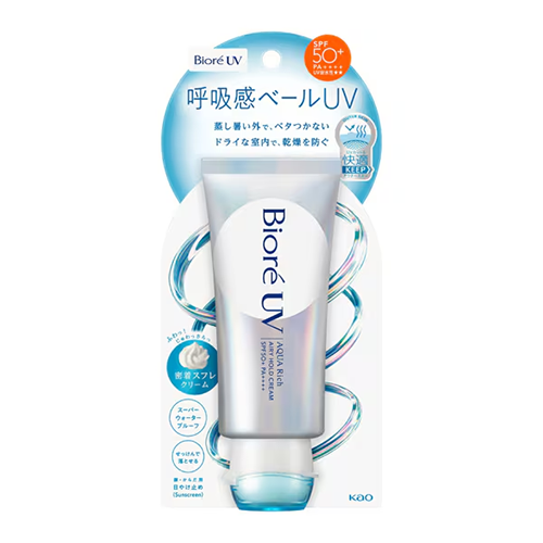 비오레 UV 아쿠아 리치 호흡감 베일 선크림 SPF50+ 70g