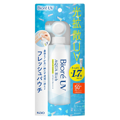 비오레 UV 아쿠아 리치 라이트업 에센스 프레시 파우치 SPF50+ PA++++ 120g