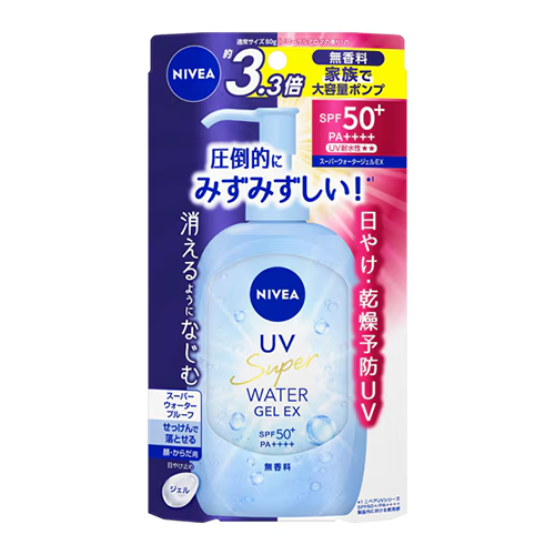 니베아 UV 워터 젤 EX 펌프 SPF50+ PA++++ 270g (대용량 선크림)