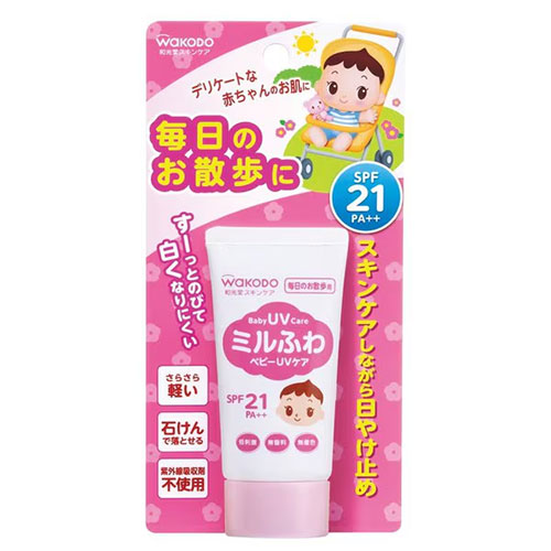 와코도 밀후와 베이비 UV케어 매일 산책용 SPF21 PA++ 30g 데일리 선크림