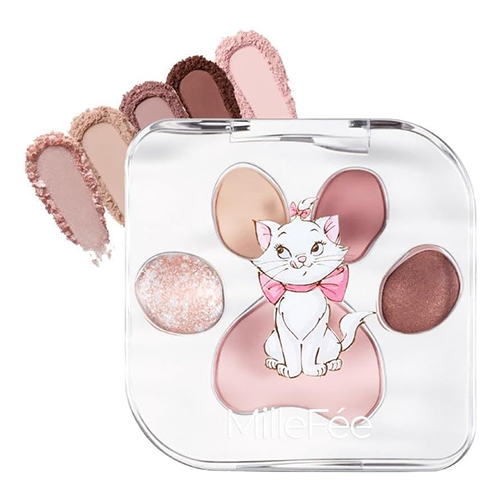 밀피MilleFée 먀오 포즈 아이섀도 팔레트 M03 츤데레 / 디즈니 마리 (5색 아이섀도)