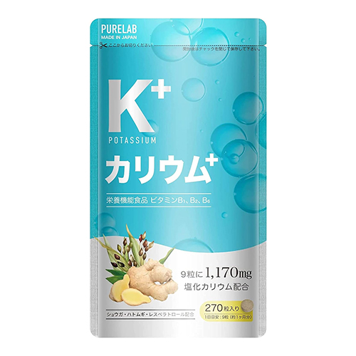 퓨어랩 PURELAB 레스베라트롤 & 칼륨 1,170mg 프리미엄 서플리먼트 270정 (붓기 케어 항산화 활력)