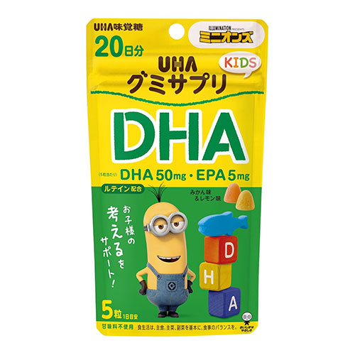 UHA 구미서플리 키즈 DHA 귤&레몬 어소트 스탠드 파우치 20일분 (100정)