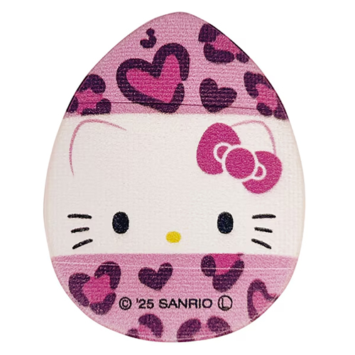 산리오 캐릭터즈 헬로키티 미니 메이크업 퍼프 4P 핑크 레오파드 K6302B