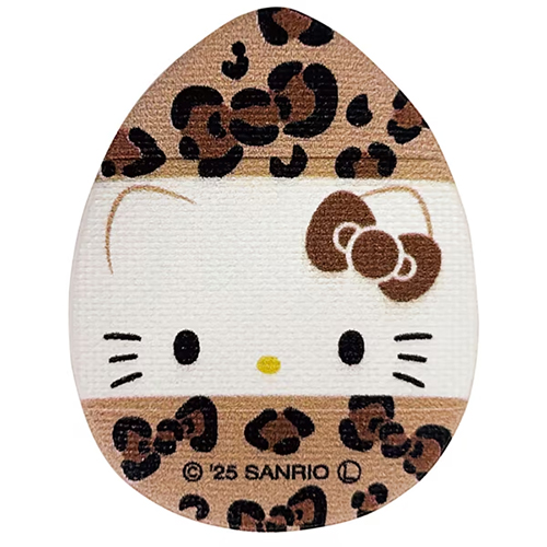 산리오 캐릭터즈 헬로키티 미니 메이크업 퍼프 4P 레오파드 K6302A