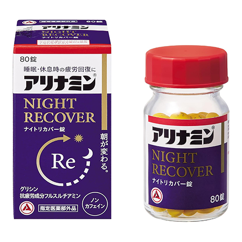 아리나민 나이트 리커버 정 80정 노카페인 / 수면 피로 회복【지정 의약외품】