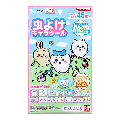 치이카와 벌레퇴치 캐릭터 스티커 라벤더 향 45매입