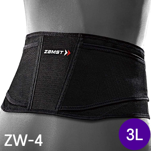 잠스트ZAMST ZW-4 허리 서포터 소프트 서포트형 (통기성 중시 / 압박 조절 가능) 3L