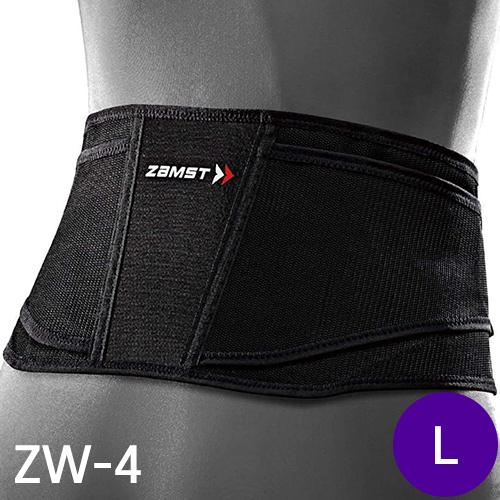 잠스트ZAMST ZW-4 허리 서포터 소프트 서포트형 (통기성 중시 / 압박 조절 가능) L
