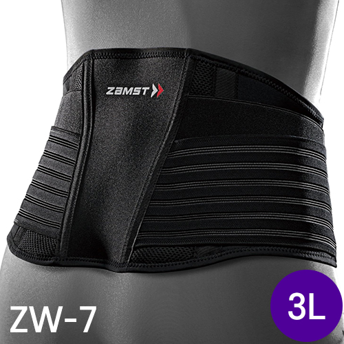 잠스트 ZAMST ZW-7 허리 서포터 하드 서포트 타입 움직이기 쉬운 고정력 3L사이즈